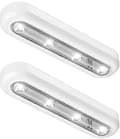 Tryckskåpslampor, 2 st 4 LED Trycklampor Självhäftande Var Som Helst Trycklampor Trådlösa Trycksensor LED-lampor