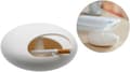 Pebble askkopp med lock (Vit)