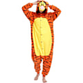 Miniatyrbild 1 av 5: Unisex Vuxen Onesie Pyjamas Djur Heldräkt Halloween Kostym Jul Sovkläder Jumpsuit Tigger Medium