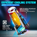 Miniatyrbild 5 av 5: 2 st 120W H1 LED Strålkastare Glödlampor H3 LED Lampor Mini 30000lm 3570 CSP Hi 120W 30000LM With Fan