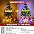 Miniatyrbild 3 av 5: Joomer Färgväxlande Julbelysning, 20 meter 200 LED-ljusslingor Warm white+Multicolor 300LED