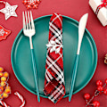 Miniatyrbild 3 av 5: 12 st blad servettringar höstfest servettringar för jul tacksägelsefester, bröllopsdekoration