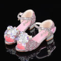 Miniatyrbild 3 av 4: Flicksandaler Daily Glitters Klänning Skor Klack Läder Glitter Portabl Silver 33