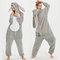 Miniatyrbild 3 av 5: Haj-filt-huvtröja för vuxna - Haj-onesie för vuxna - Bärbar filt - Sha Pink Shark Zipper Edition XL