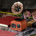 Miniatyrbild 4 av 4: Retro Klassisk Stil Bluetooth Grammofon Högtalare Bärbar Mini Trådlös Ljudhögtalare För Hemmet