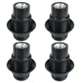 Svart E14 Lamphållare, 4 Stycken E14 Sockel, E14 Sockellampa, Solid Lamphållare, Svart Sockeladapter