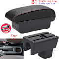 Miniatyrbild 1 av 5: Armstödslåda för Suzuki Swift, för Suzuki Swift 2005-2023 B1 Black red 3USB