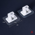 Miniatyrbild 3 av 3: 4-pack självhäftande justerbara gardinstångshållare Klämkrokar R