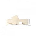 Miniatyrbild 5 av 5: Kvinnors plattform Mules Colgs,Slip on Wedge Tjock sula Colg Tofflor Söt mode semester klackade plattformade sandaler Vatten Strand Komfort Mjuk Sko Beige 38