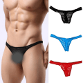 Miniatyrbild 4 av 5: 2 Män Sexiga Lågväxta Sheer Mesh G-string Underkläder Stringtrosa T-rygg