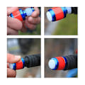 Miniatyrbild 3 av 5: 2 st Cykelstyre LED-ljus Grepp Ändpluggar Blinkers Blinkers Varningsljus Cykeltillbehör Svart