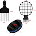 Miniatyrbild 2 av 5: Hårsvampborste för Twists, 4 i 1 Afro Twist Comb Set, Afro Pi