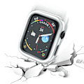 Miniatyrbild 4 av 5: Bebetter Shxx 2-pack Kompatibelt för Apple Watch-fodral [inget skärmskydd Silver 41mm