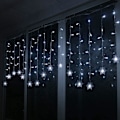Miniatyrbild 1 av 4: 13ft/4M 96 LED Snowflake Curtain String Lights Plug-in minnesfönster L White