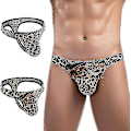 Miniatyrbild 2 av 5: Mäns Leopardmönstrade Tanga G-string Underkläder Tiger head gold M