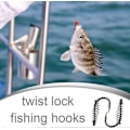 Miniatyrbild 5 av 5: 30 st Twist Lock Fiskekrokar Högt Stål Fjäder fiskekrokar Hullingförsedda Vridbara Fiskekrokar för Saltvatten, Sötvattensfiske