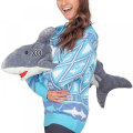 Miniatyrbild 1 av 4: Unisex Stickad Ful Jultröja - Nyhet 3D Hajdocka Tröja shark 2XL