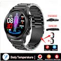 Miniatyrbild 1 av 3: 2023 Blodsocker Smartwatch Ecg+Ppg Monitor Blodtryck Kroppstemperatur Smartwatch Män Ip68 Vattentät Fitness Tracker - Smartwatch