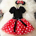 Miniatyrbild 1 av 4: Flickor Minnie Mouse Polka Dot Födelsedagsfest Båge Tutu Tulle Klänning 2-3 Years