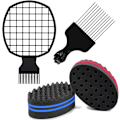 Miniatyrbild 1 av 5: Hårsvampborste för Twists, 4 i 1 Afro Twist Comb Set, Afro Pi