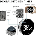 Miniatyrbild 2 av 5: Kökstimer, Digital Timer LCD-display, Minuträknare med Magnet, Roterande Nedräkning