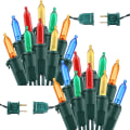 Miniatyrbild 1 av 5: 200 LED(100x2), 66ft(33x2) julbelysning Flerfärgad, anslutbar 1 Multicolor 200 LED