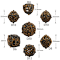 Miniatyrbild 2 av 5: Metal Hollow Dice Dnd Dragon And Dungeon Polyhedron Dice Rpg Board Gam Ancient gold