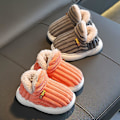 Miniatyrbild 2 av 5: Unisex Barnplattformtofflor, Flickor Pojkar Plysch Bomulls Tofflor grey No heel 20CM 7-8years old