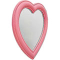 Miniatyrbild 3 av 4: Sminkspegel Hjärtformad Spegel Bordskosmetikspegel Väggmonterad Spegel Rosa