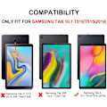 Miniatyrbild 2 av 5: Skyddande fodral för Samsung Galaxy Tab A 10.1 T510 / T515, Ultratunt PU-läder med stativfunktion