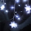 Miniatyrbild 2 av 4: 13ft/4M 96 LED Snowflake Curtain String Lights Plug-in minnesfönster L White