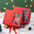 Miniatyrbild 4 av 4: Julklappsbox Tom Låda Stor Födelsedagspresent Förpackningsbox Presentask Äppelbox Julklapp