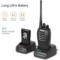 Miniatyrbild 4 av 4: Långdistans Walkie Talkie, Professionell 16-kanals Walkie Talkie, CTCSS/DCS Uppladdningsbar Walkie Talkie 1500mAh Radioapparater Räckvidd 1-3km, för Fältöverlevnad C