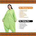 Miniatyrbild 4 av 5: Unisex Vuxen Onesie Pyjamas Djur Heldräkt Halloween Kostym Jul Sovkläder Jumpsuit Mike Wazowski Medium