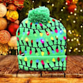 Miniatyrbild 5 av 5: LED Stickad Upplyst Julhatt Flerfärgad Vinter Julhatt