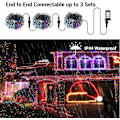 Miniatyrbild 5 av 5: Julbelysning, 20 meter 200 LED Färgväxlande Trädbelysning 11-Funktioner Cool White & Multicolor 200 LED