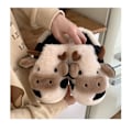 Miniatyrbild 3 av 5: Fuzzy Cow Tofflor Söta Varma Mysiga bomullsskor Djurform Slip-on Sl 36-37