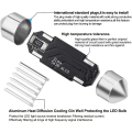 Miniatyrbild 4 av 5: Autobulbs Festoon C5W LED-lampor 31mm 6000K Xenonvitt Ljus 6-S STYLE2