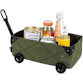 Miniatyrbild 2 av 5: Hopfällbar Campingvagn Liten Ihopfällbar Vattentät Förvaringslåda Strand Trädgård Vagn Transportkärra Canvas Pappersbox typ-militärgrön