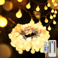 Miniatyrbild 1 av 5: Globe String Lights Sovrum, 100 Led Fairy Lights Plug in, Indoor Stri Warm White 50 LED USB