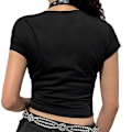 Miniatyrbild 3 av 5: Kvinnors Y2k Kläder Crop Tops Sommar 2023 T-shirts Goth Grunge Y2k M