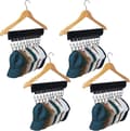 Hatthylla 4-pack med 10 hattförvaringsklämmor, Present (4 st Svart)