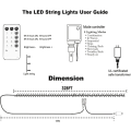 Miniatyrbild 2 av 5: Ljusslingor för utomhusbruk, 1000 LED 100 meter, Plug-in-modell Blue 1000 LED