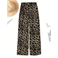Miniatyrbild 4 av 5: Plus Size Casual Outfits Tvådelad Set, Dam Plus Leopard Print Men Leopard Print M