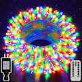 Miniatyrbild 1 av 5: shineshine 197FT 600LED julbelysning utomhus, vattentät 8 Lightin Multicolor 600 LED