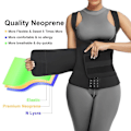 Miniatyrbild 3 av 5: Sauna Sweat Waist Trainer Väst för Kvinnor, Sauna Suit Viktminskning Träning XXL