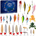 Miniatyrbild 1 av 3: Fiske Julkalender 2024 - Set med Fiskeredskap, Fiskeutrustning för Vuxna Män Pojkar, Fisketillbehör (24 st)