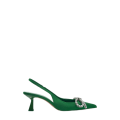 Miniatyrbild 5 av 5: Slingback-klackskor med utsmyckad rosett - Grön - Dam 36