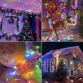 Miniatyrbild 4 av 5: shineshine 197FT 600LED julbelysning utomhus, vattentät 8 Lightin Multicolor 600 LED