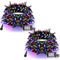 Miniatyrbild 1 av 5: Ljusa 66FT 200 LED-julljus, julljusslingor Anslut Multicolor 400 LED
